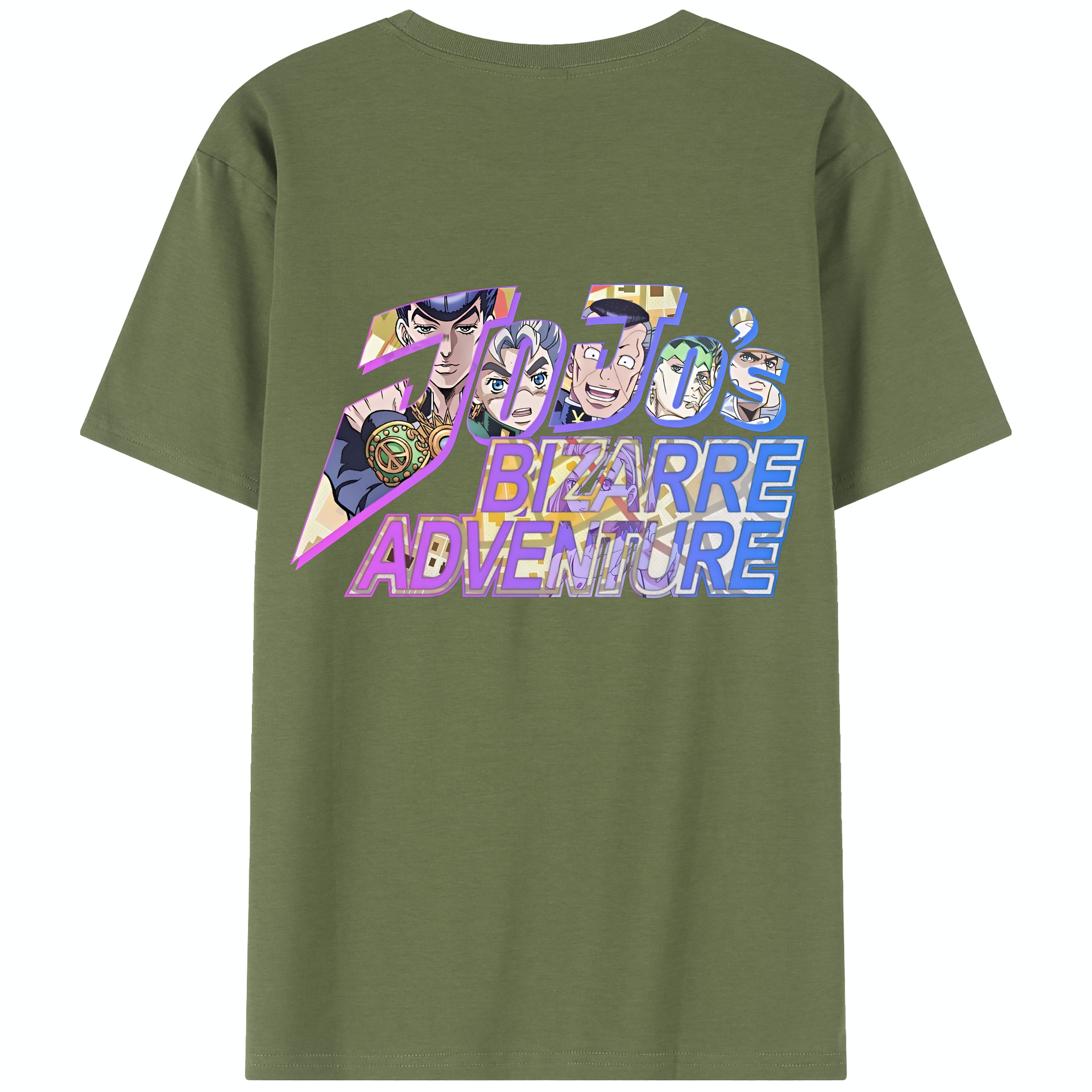 （画像用） ジョジョの奇妙な冒険 JoJo's Bizarre Adventure 綿100％半袖Tシャツ（背面プリント）
